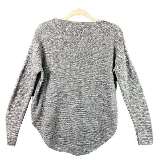 Don't Ask Why Sweater Gray Crew Neck High Low Hem Lightweight Women's Size S - Picture 2 of 9